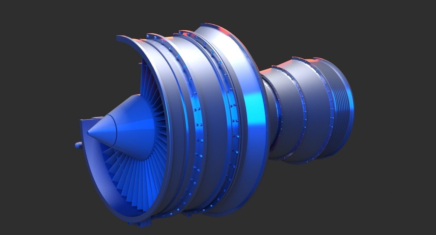 Jet Engine 3D Model 3D model_4