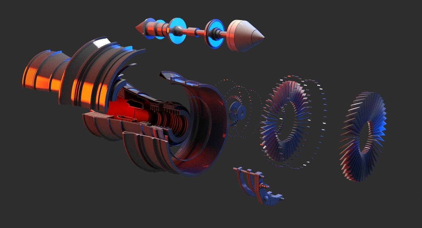 Jet Engine 3D Model 3D model_9
