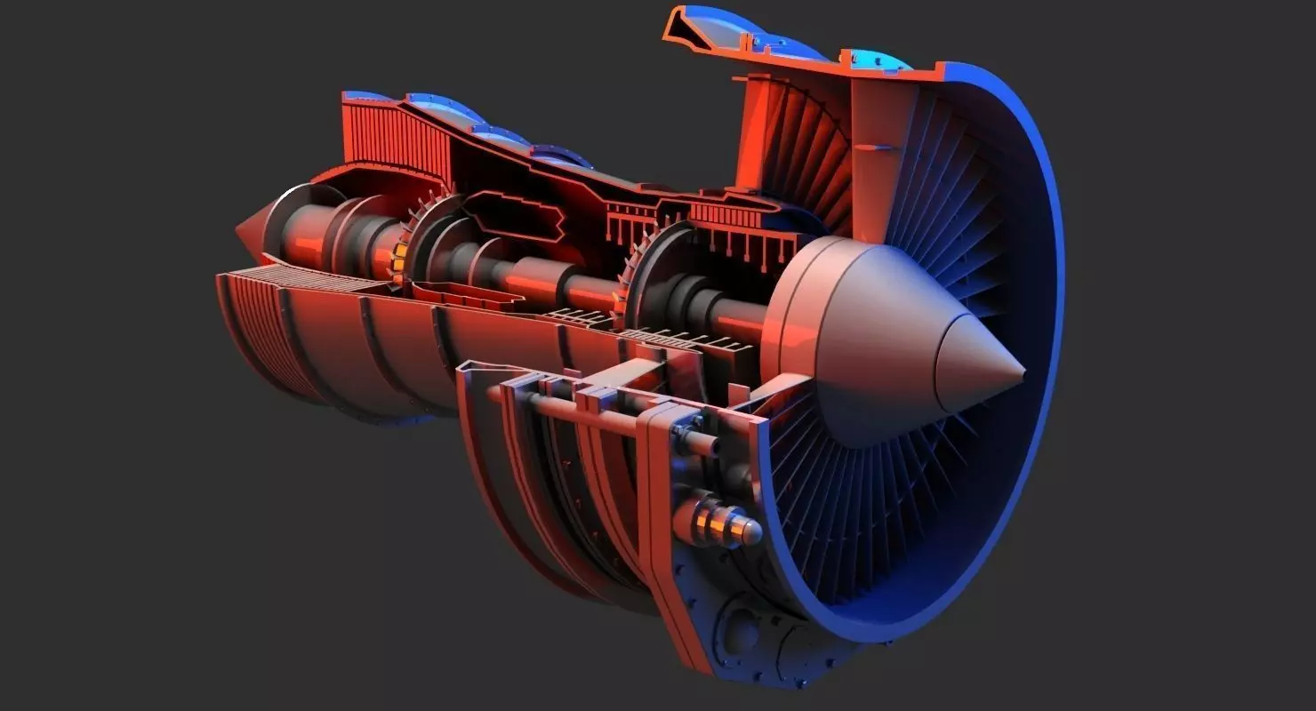Jet Engine 3D Model 3D model_0