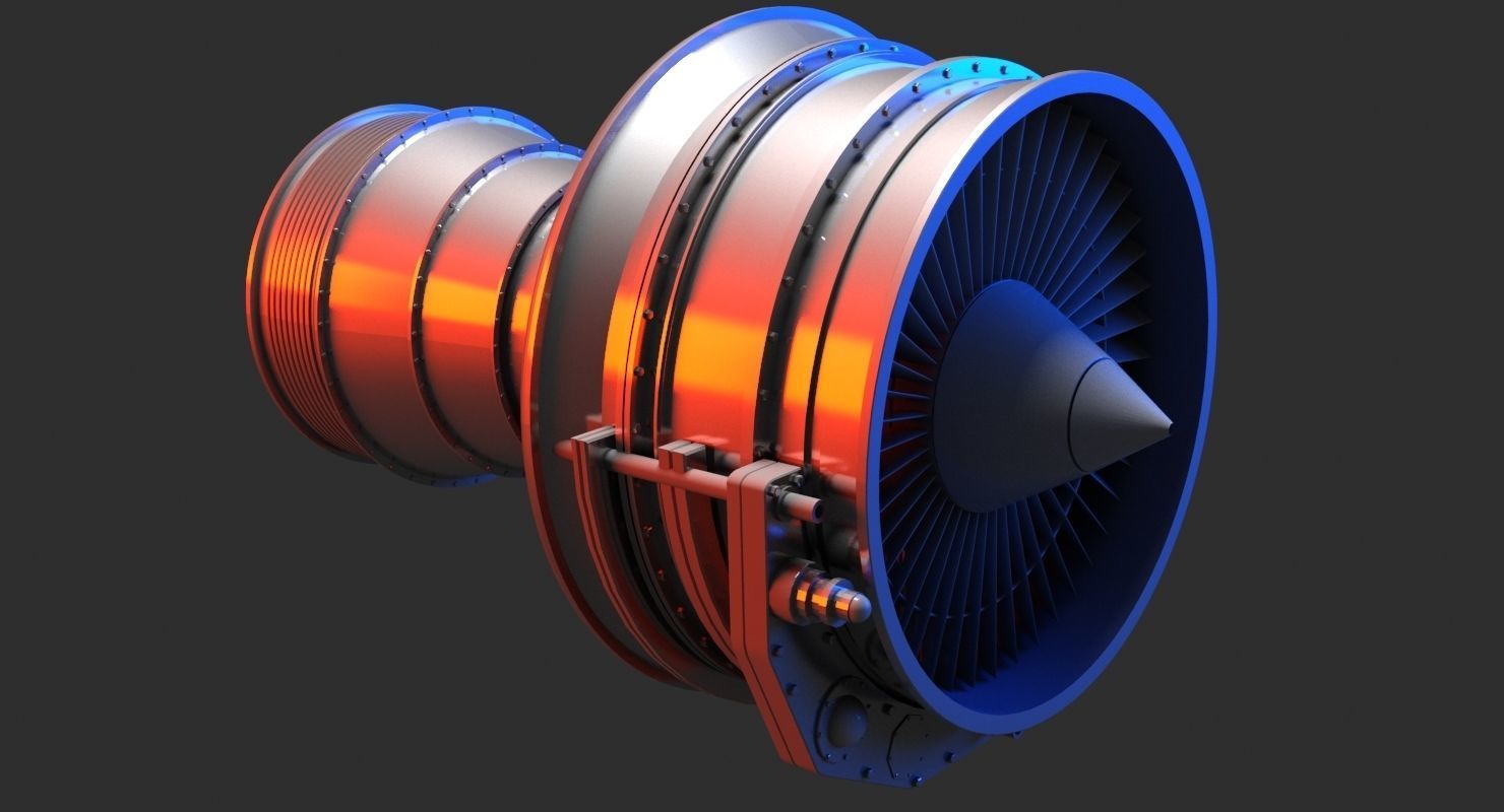 Jet Engine 3D Model 3D model_5