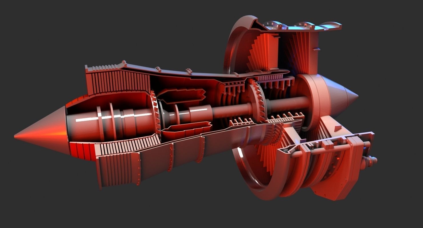 Jet Engine 3D Model 3D model_1