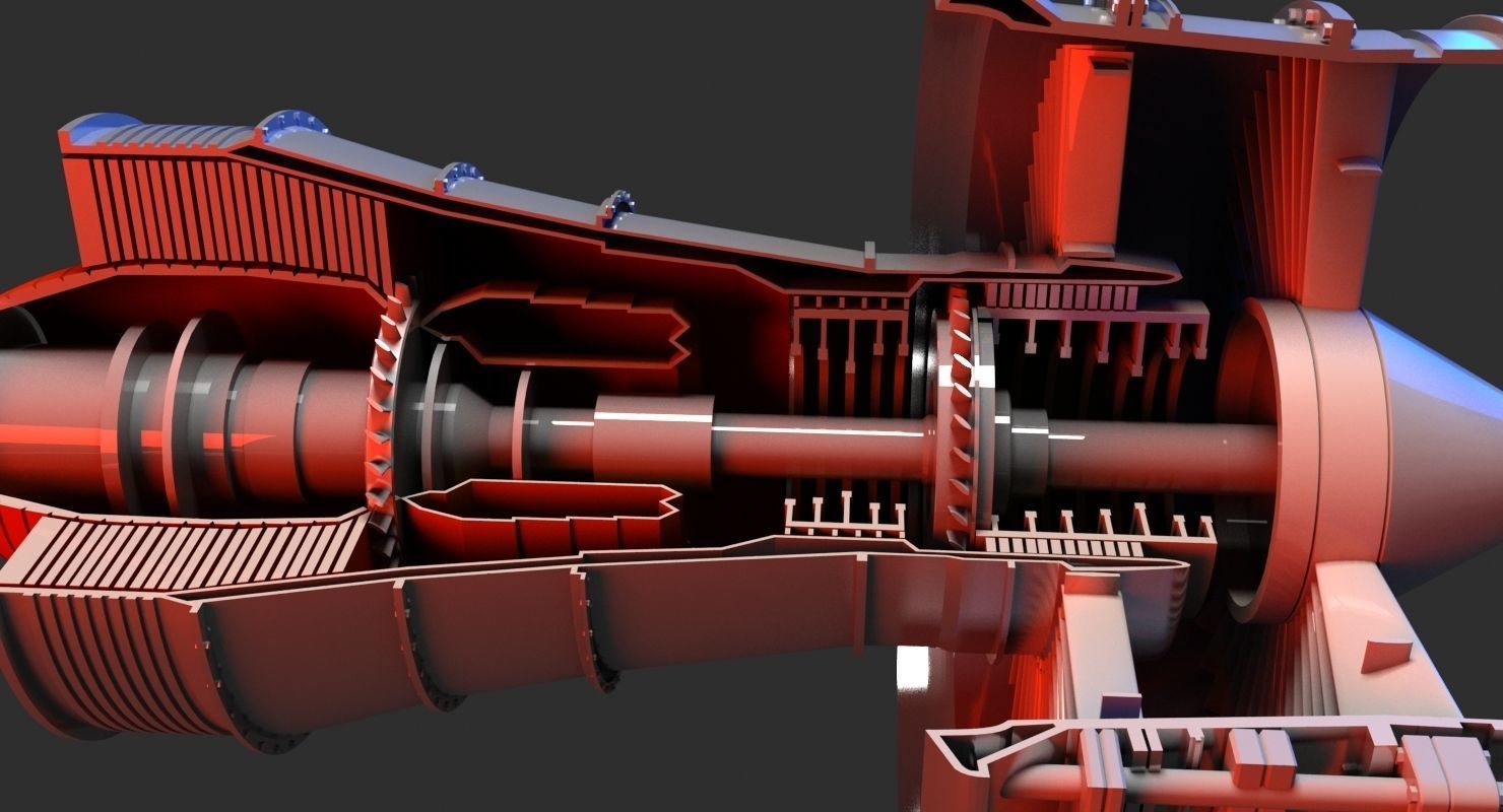 Jet Engine 3D Model 3D model_3