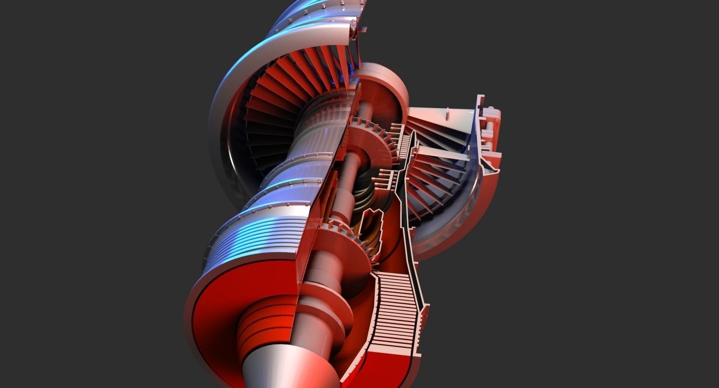 Jet Engine 3D Model 3D model_2