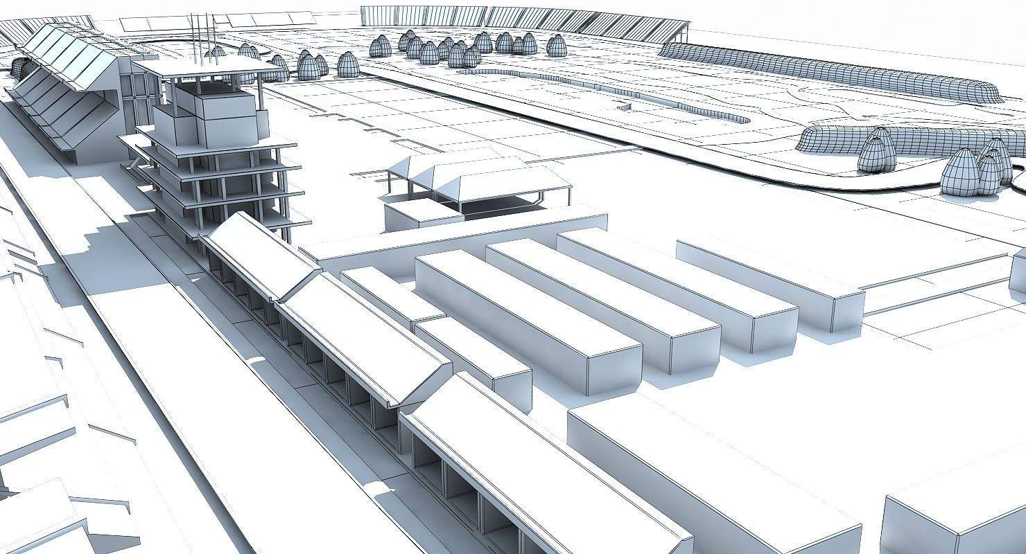 Indianapolis Motor Speed Way 3D model_5