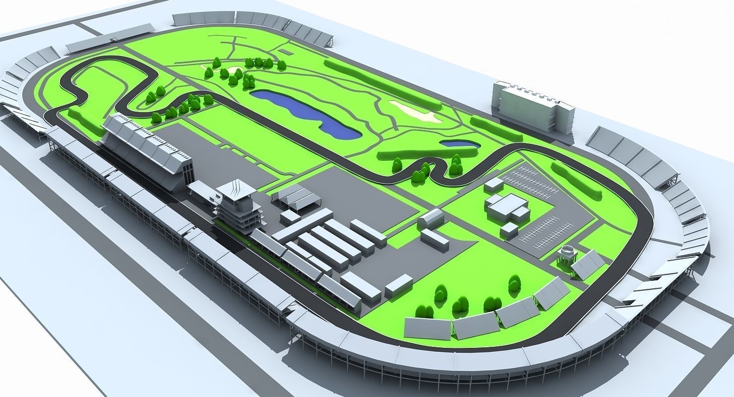 Indianapolis Motor Speed Way 3D model_1