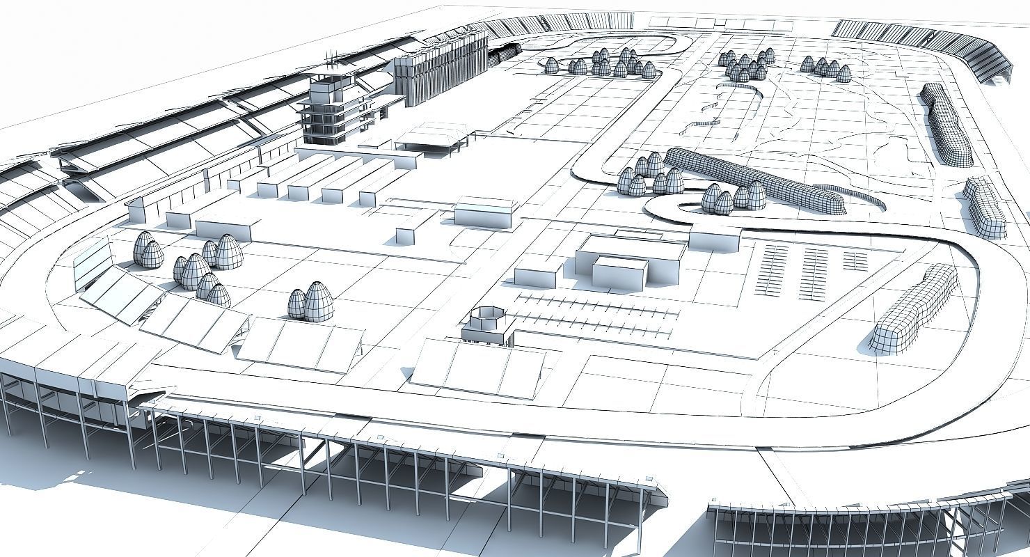 Indianapolis Motor Speed Way 3D model_7