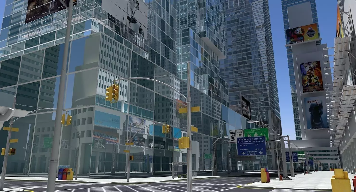 High Def City Street 2 3D model_0