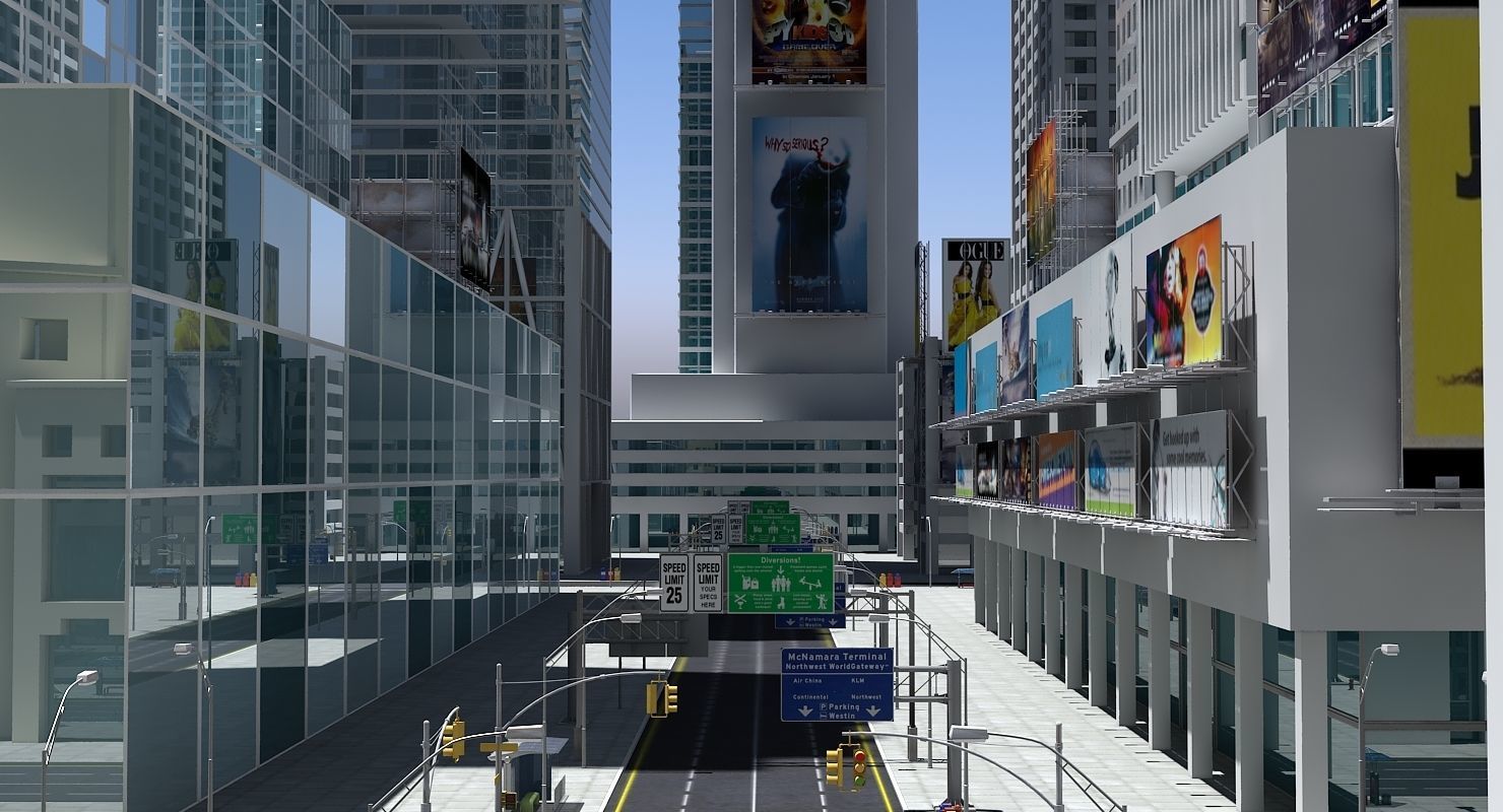 High Def City Street 2 3D model_2