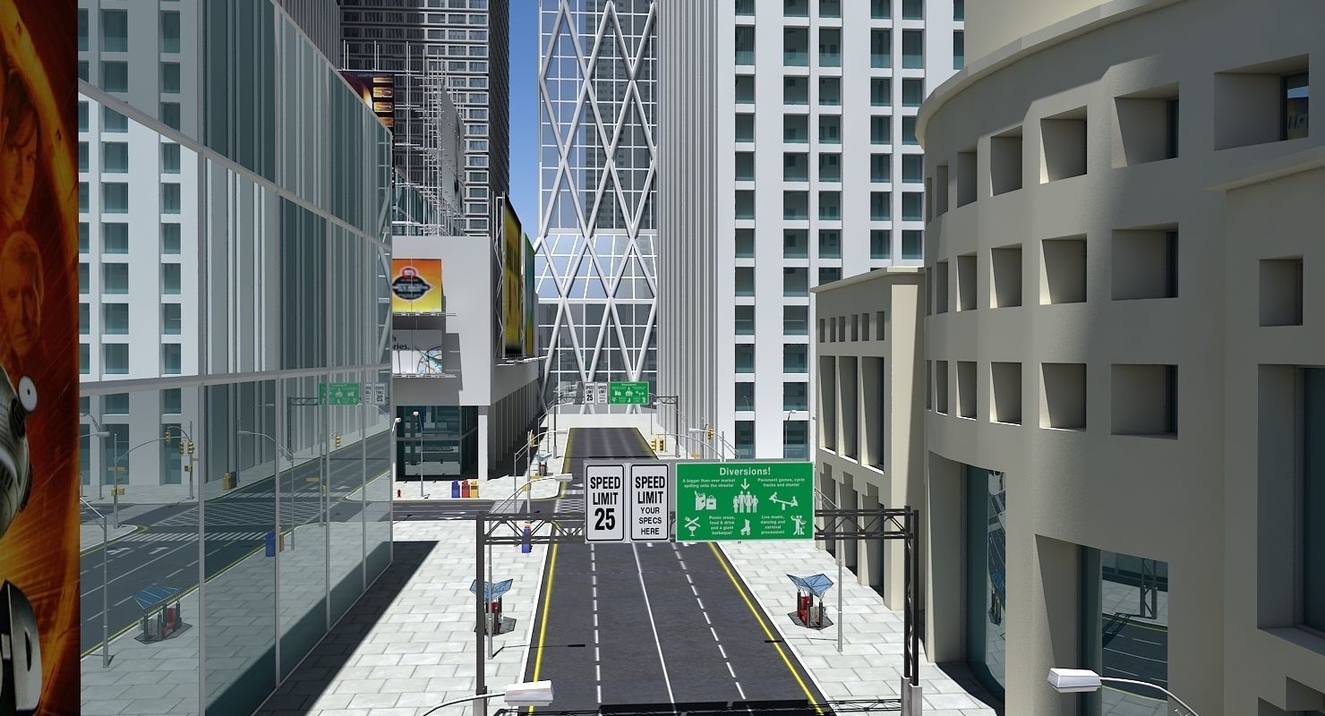 High Def City Street 2 3D model_8
