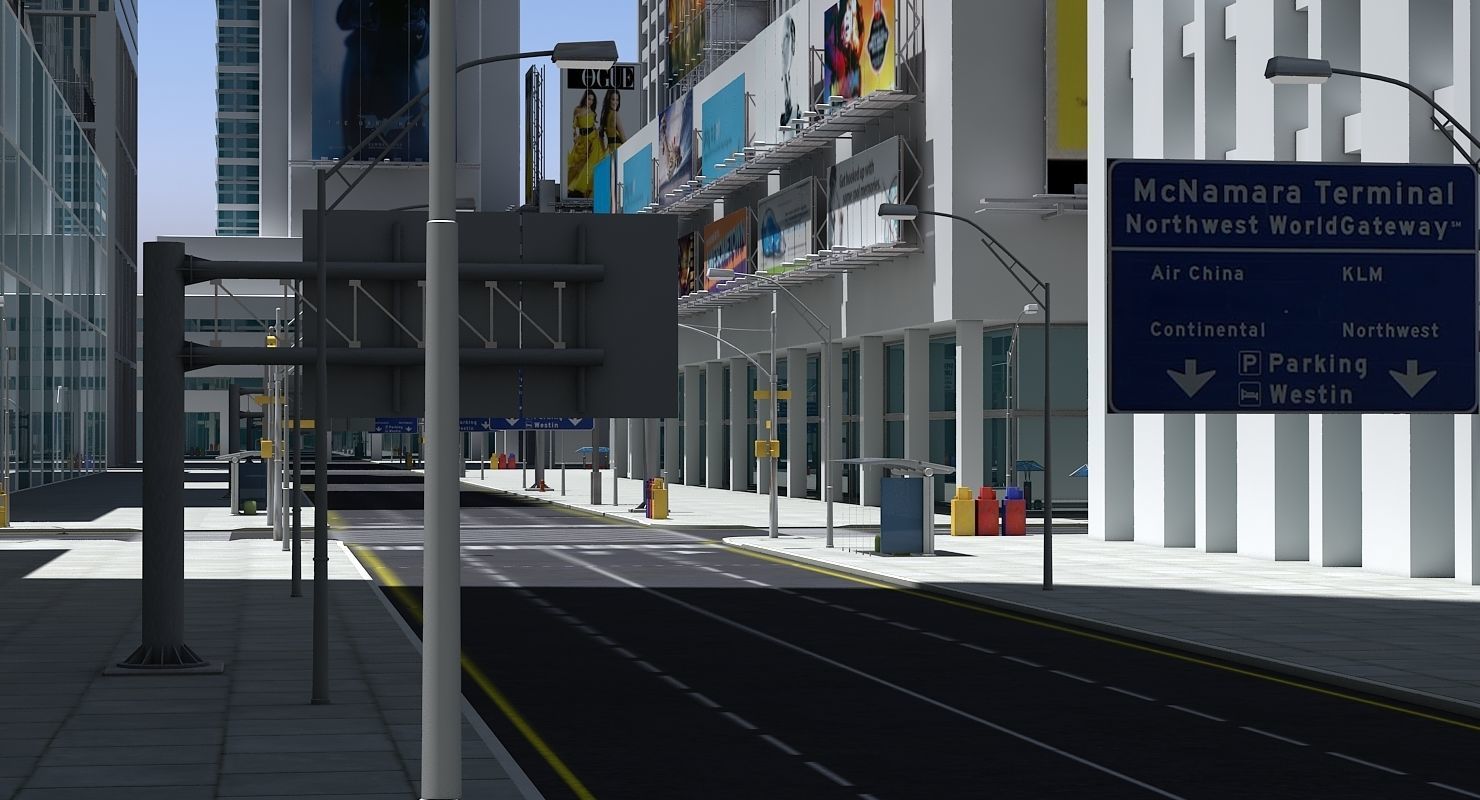 High Def City Street 2 3D model_12