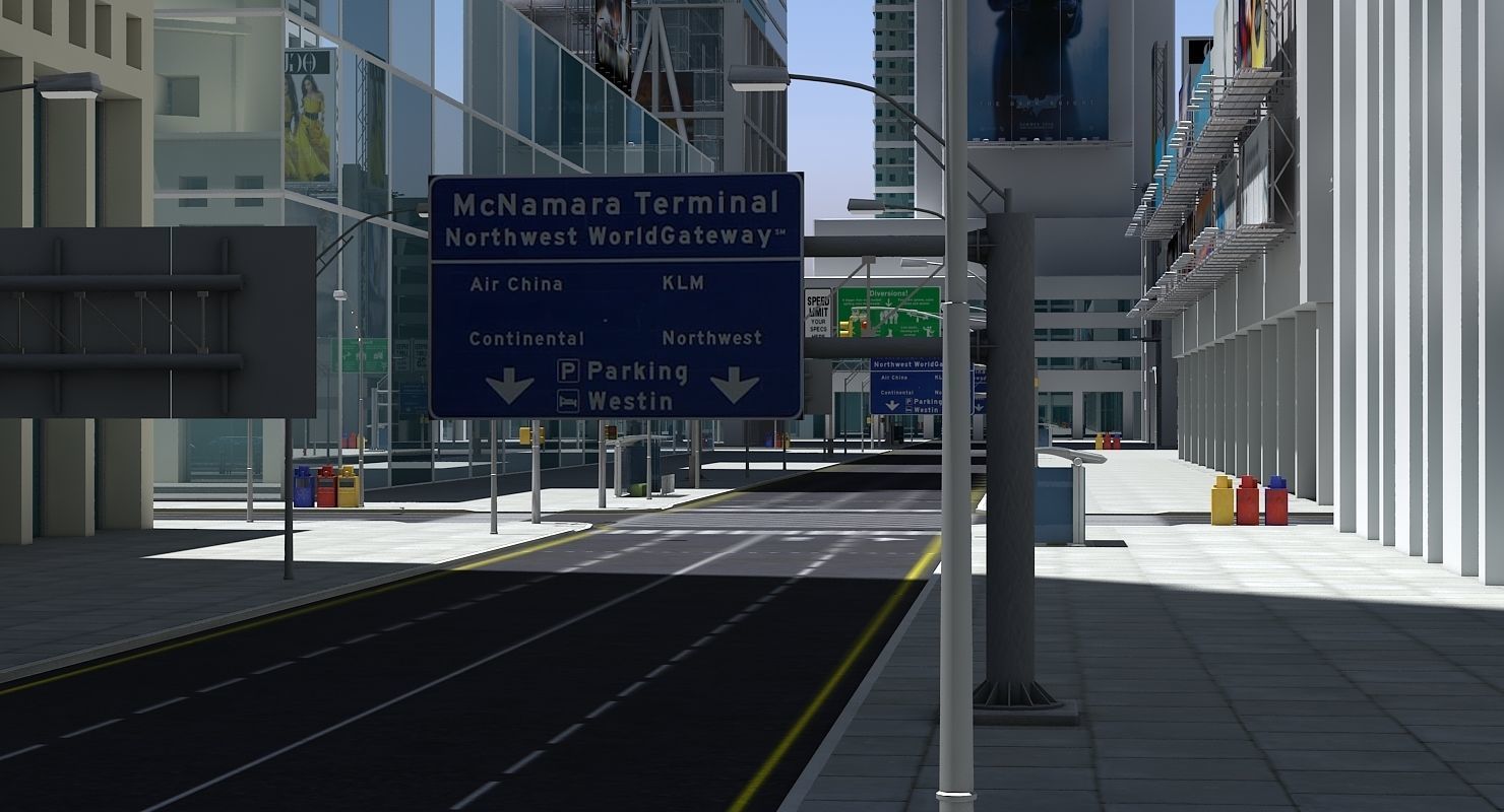 High Def City Street 2 3D model_9