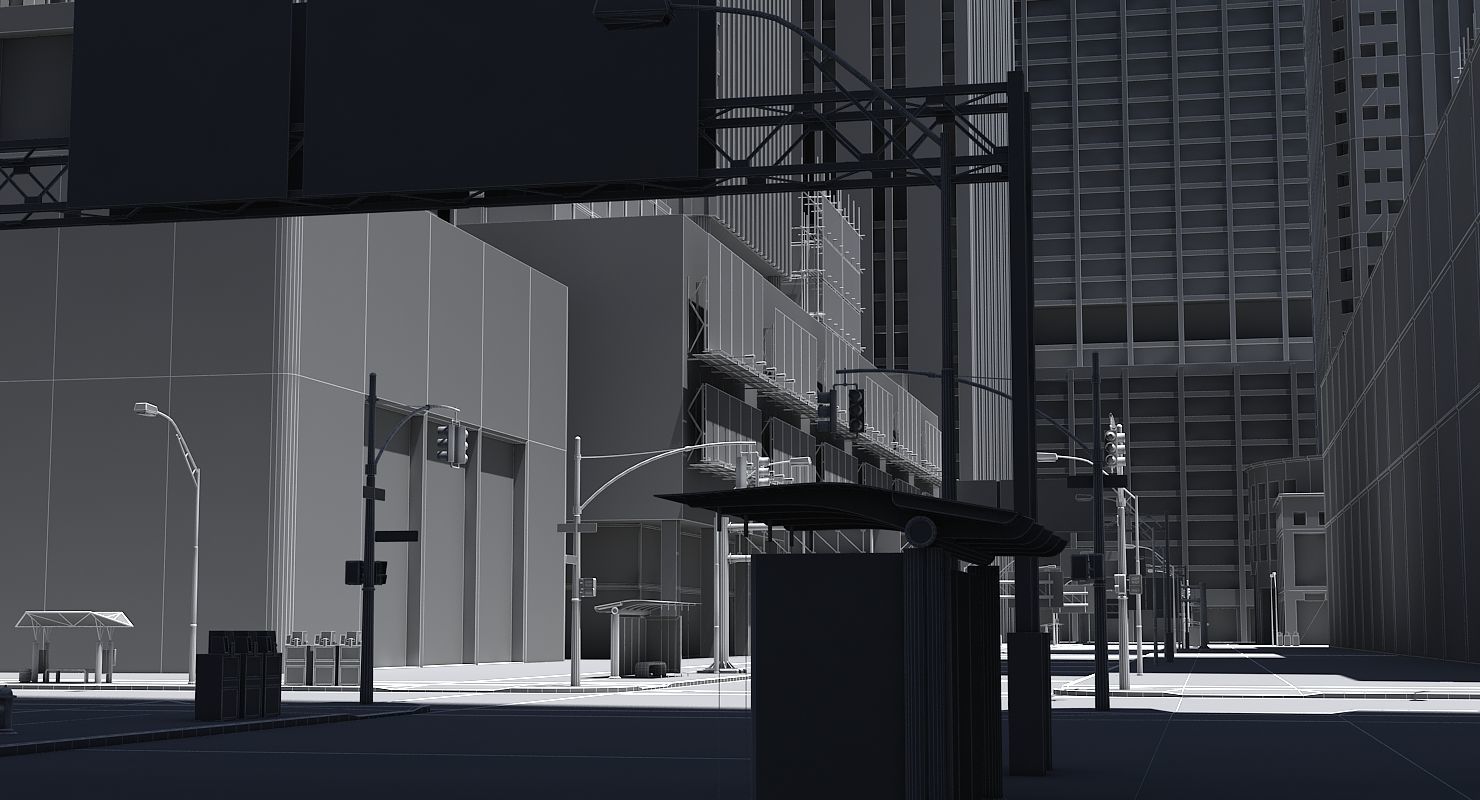 High Def City Street 2 3D model_6
