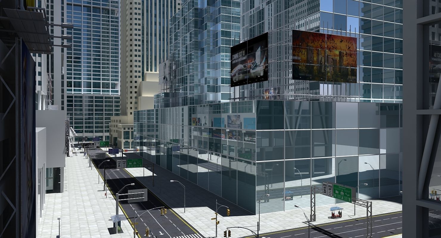 High Def City Street 2 3D model_3
