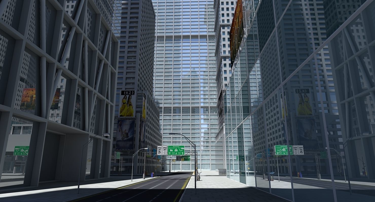 High Def City Street 2 3D model_10