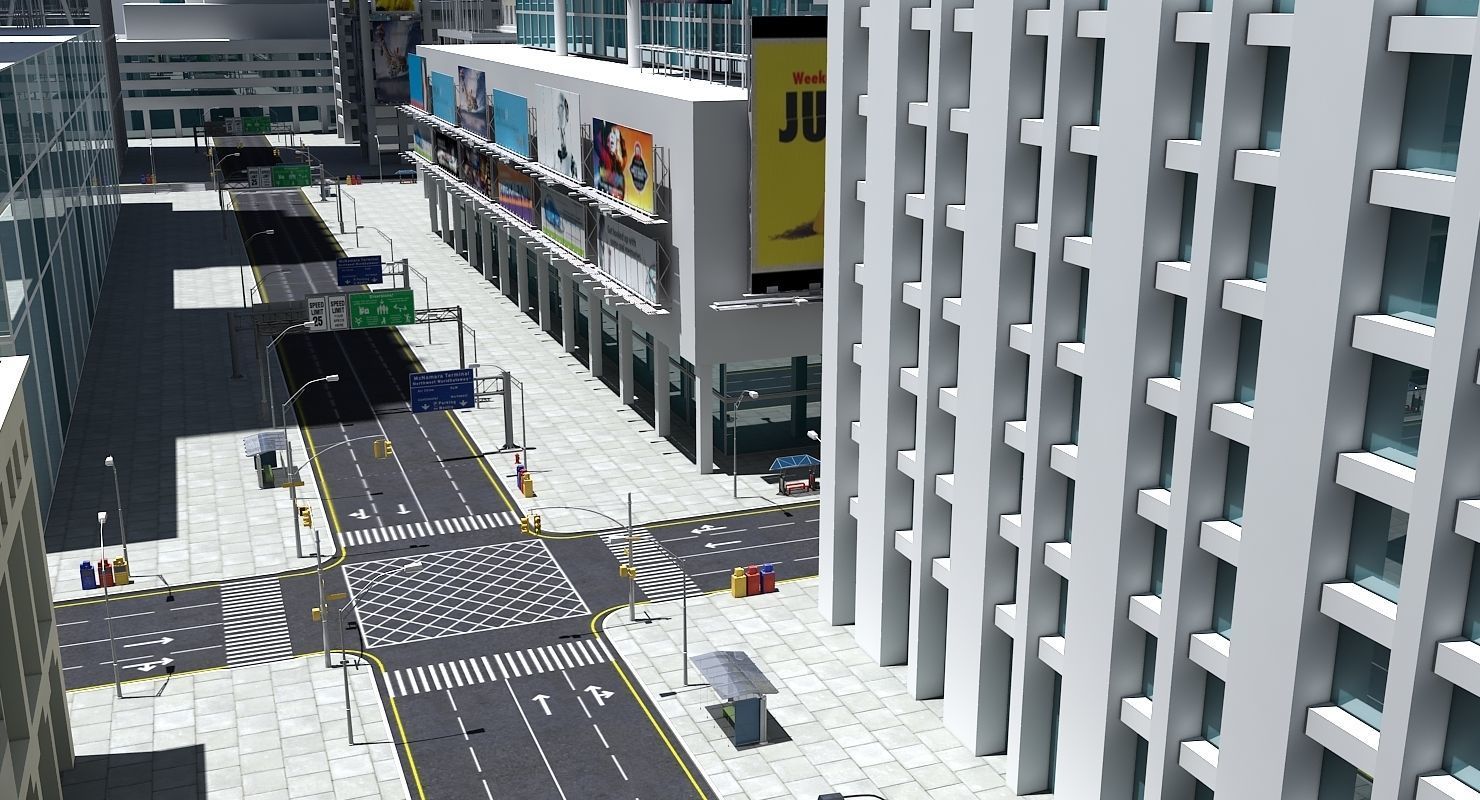 High Def City Street 2 3D model_1