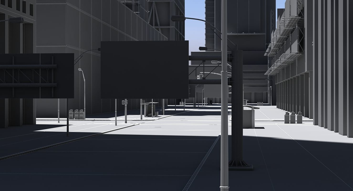 High Def City Street 2 3D model_7