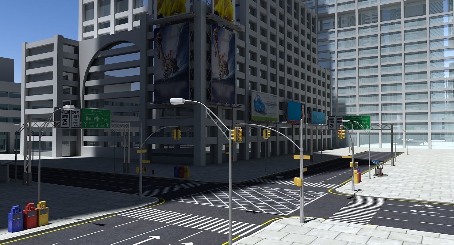 High Def City Street 2 3D model_13