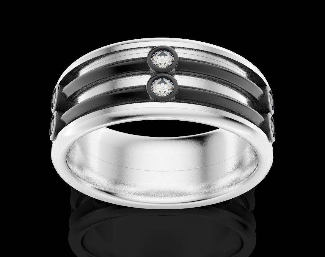 Stylish wedding ring for every taste 406 3D print model_1
