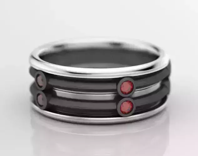 Stylish wedding ring for every taste 406 3D print model