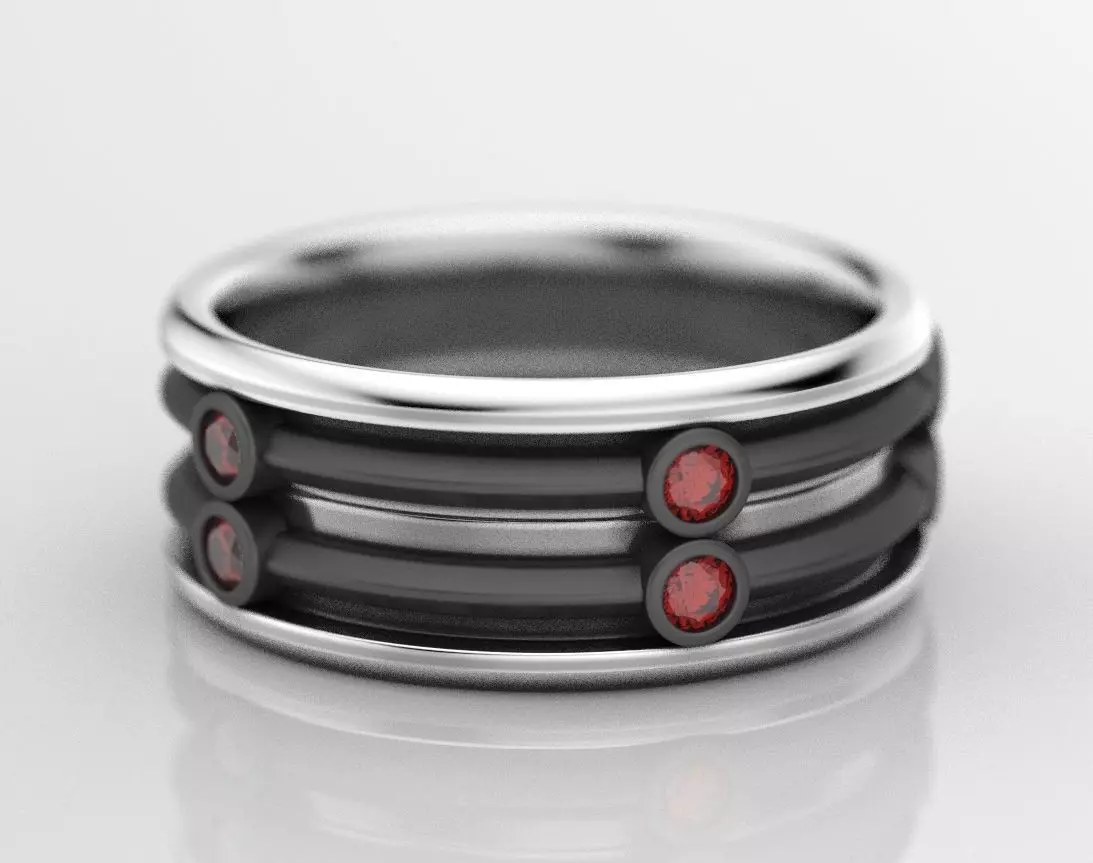 Stylish wedding ring for every taste 406 3D print model_0