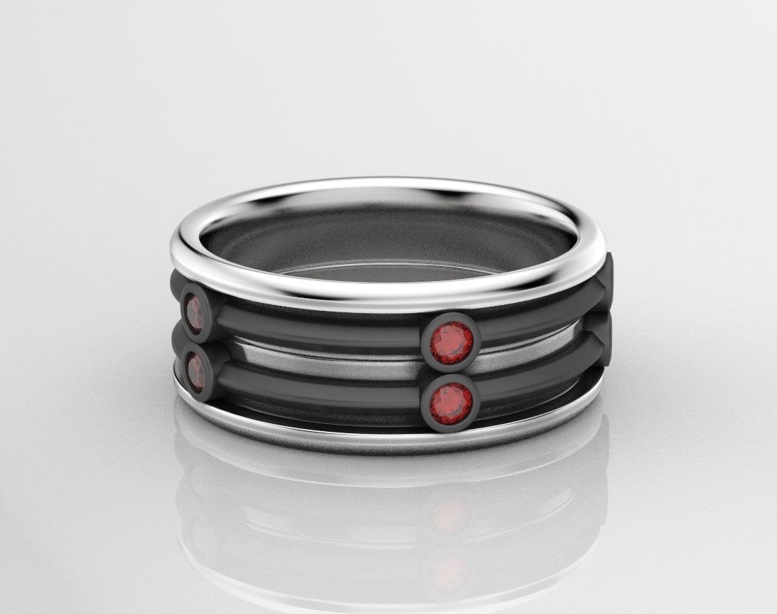 Stylish wedding ring for every taste 406 3D print model_9