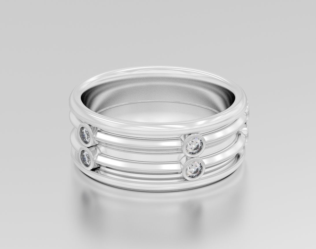 Stylish wedding ring for every taste 406 3D print model_6