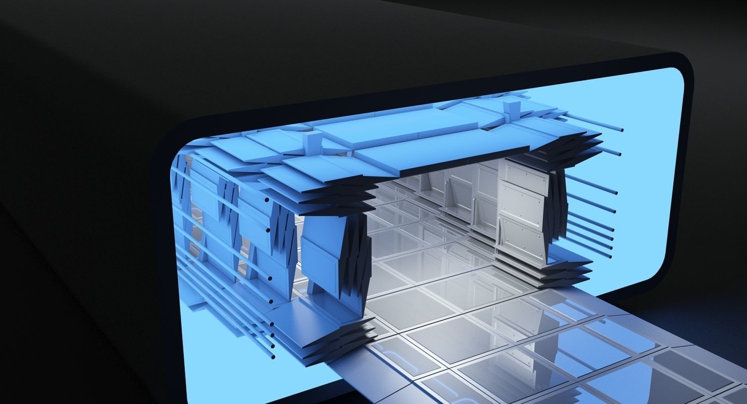 Sci-Fi Futuristic Tunnel 8 3D model_12