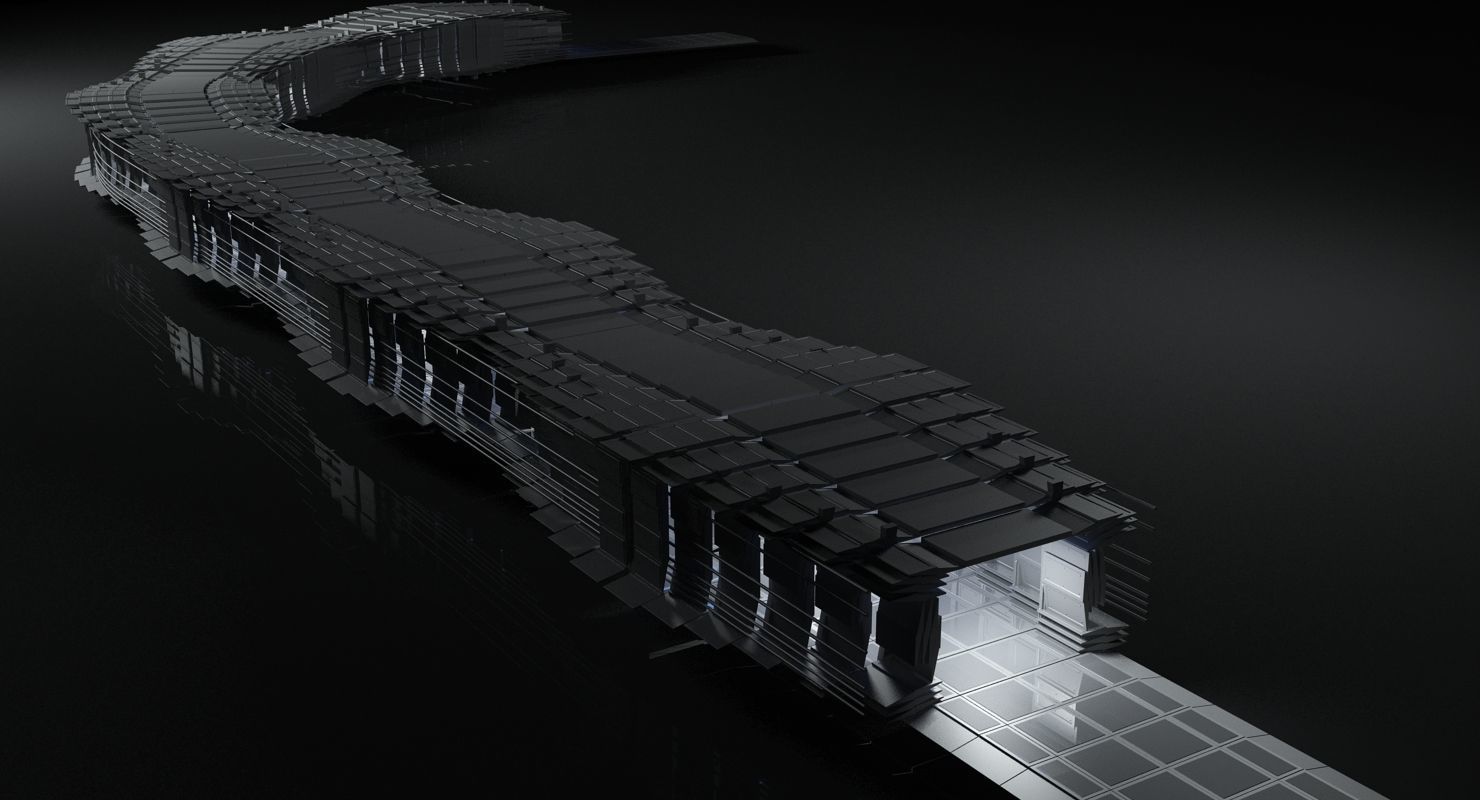 Sci-Fi Futuristic Tunnel 8 3D model_8
