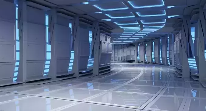 Sci-Fi Futuristic Tunnel 8 3D model