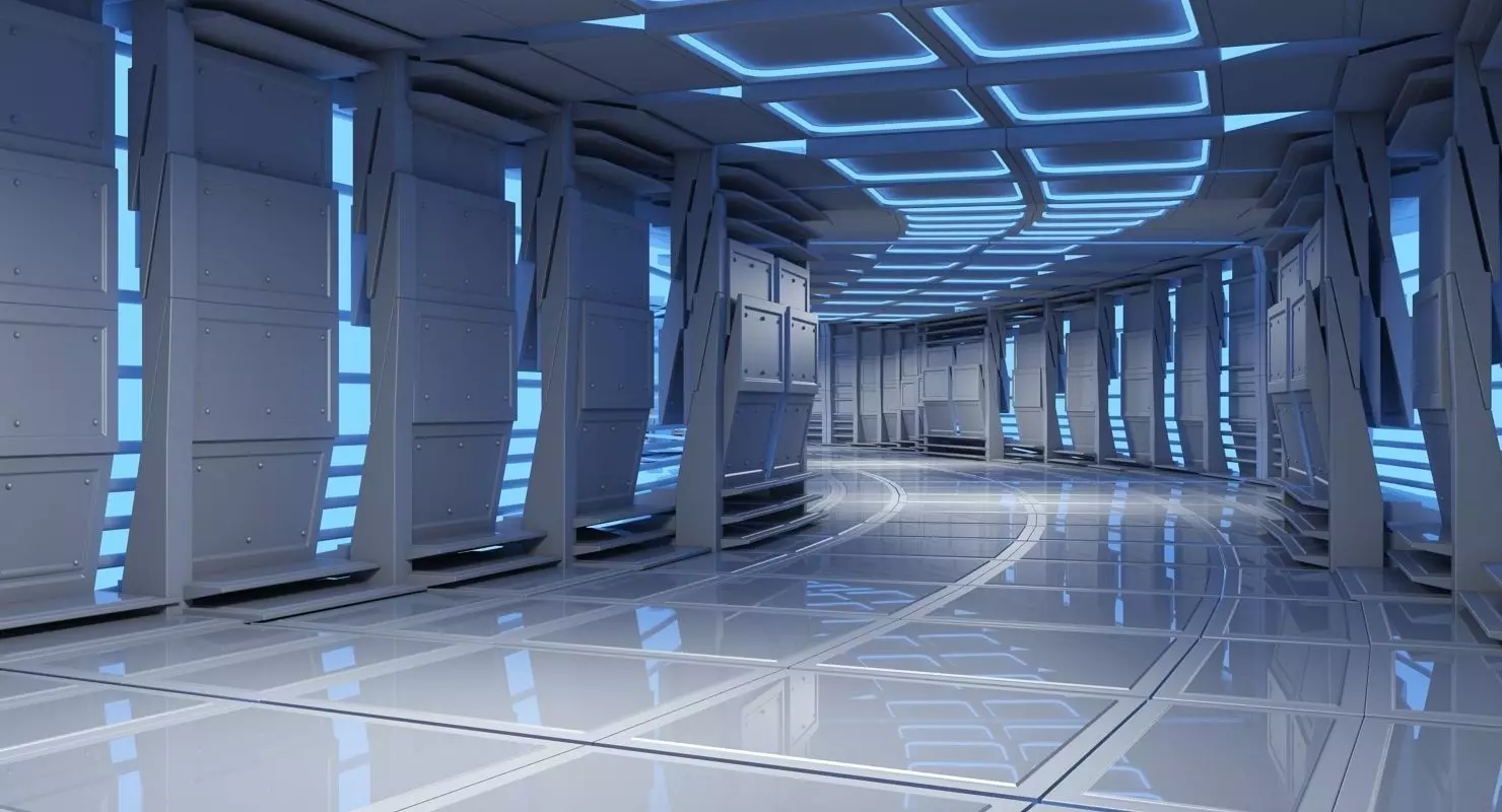 Sci-Fi Futuristic Tunnel 8 3D model_0