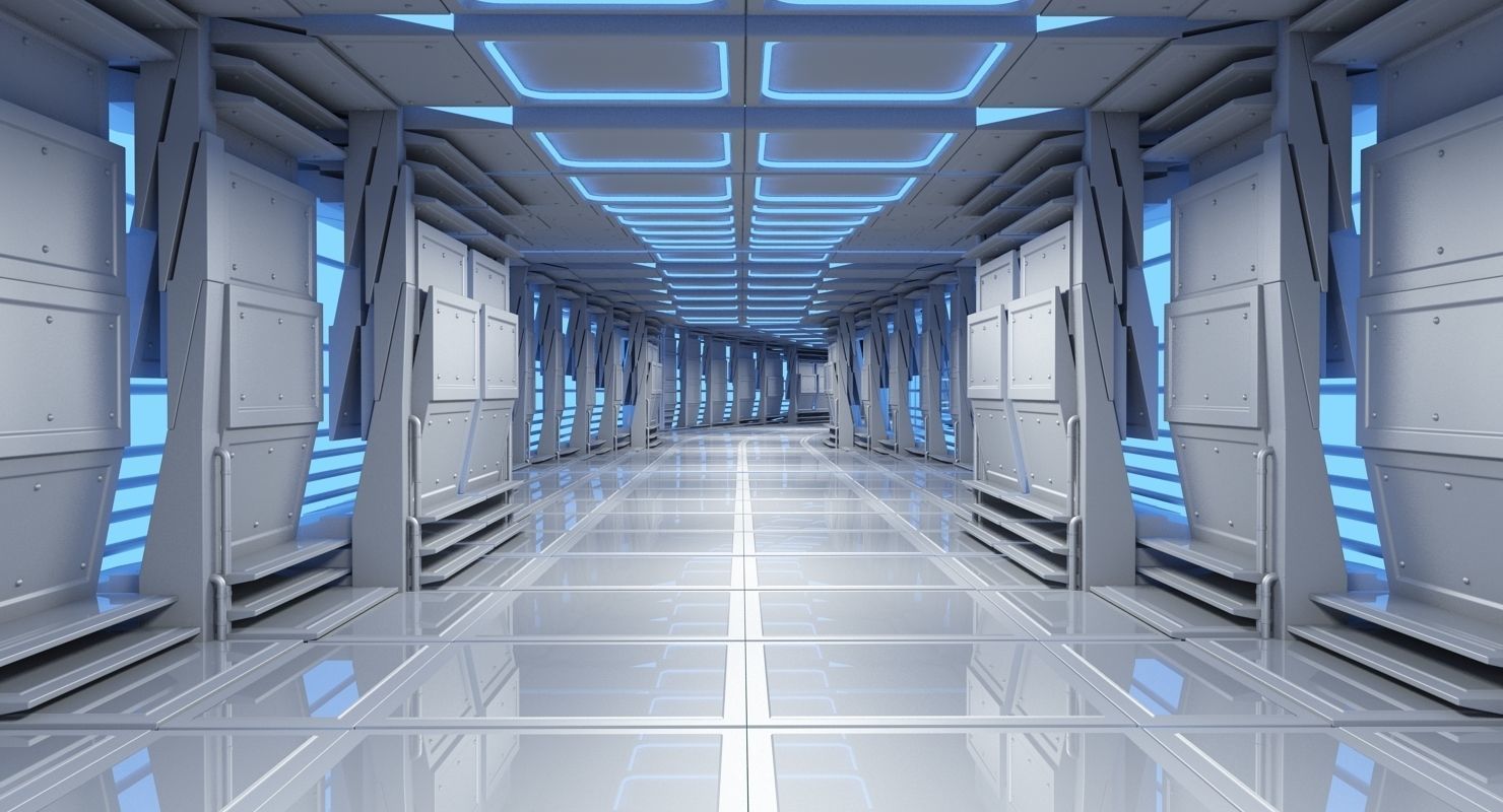 Sci-Fi Futuristic Tunnel 8 3D model_1