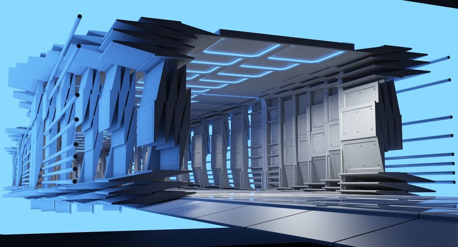 Sci-Fi Futuristic Tunnel 8 3D model_11