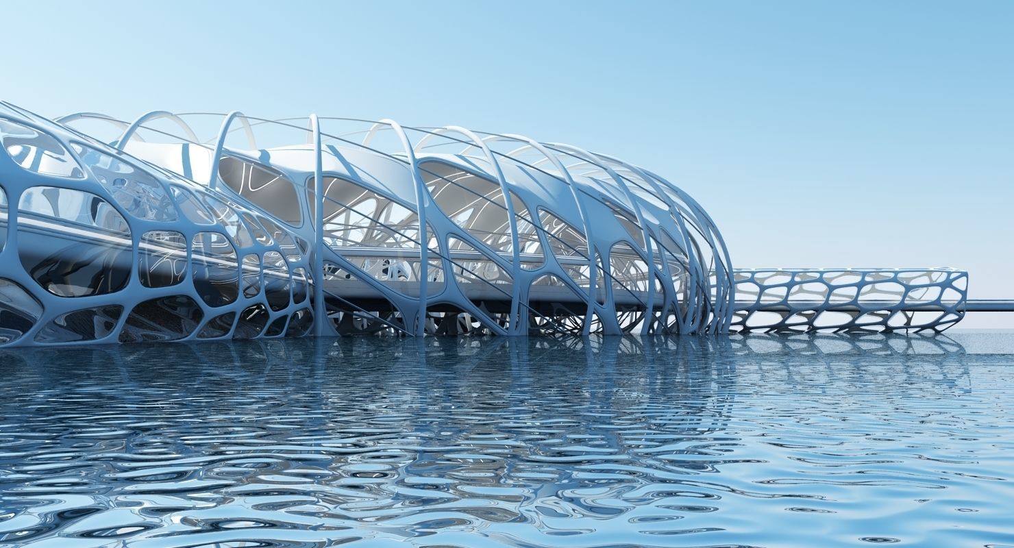 Futuristic Architectural Structure 17 3D model_3