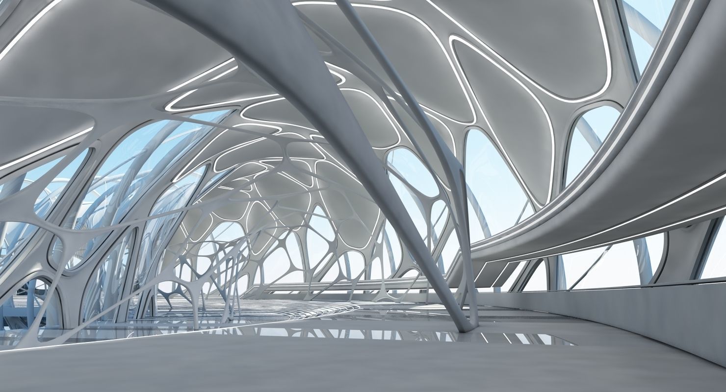 Futuristic Architectural Structure 17 3D model_7