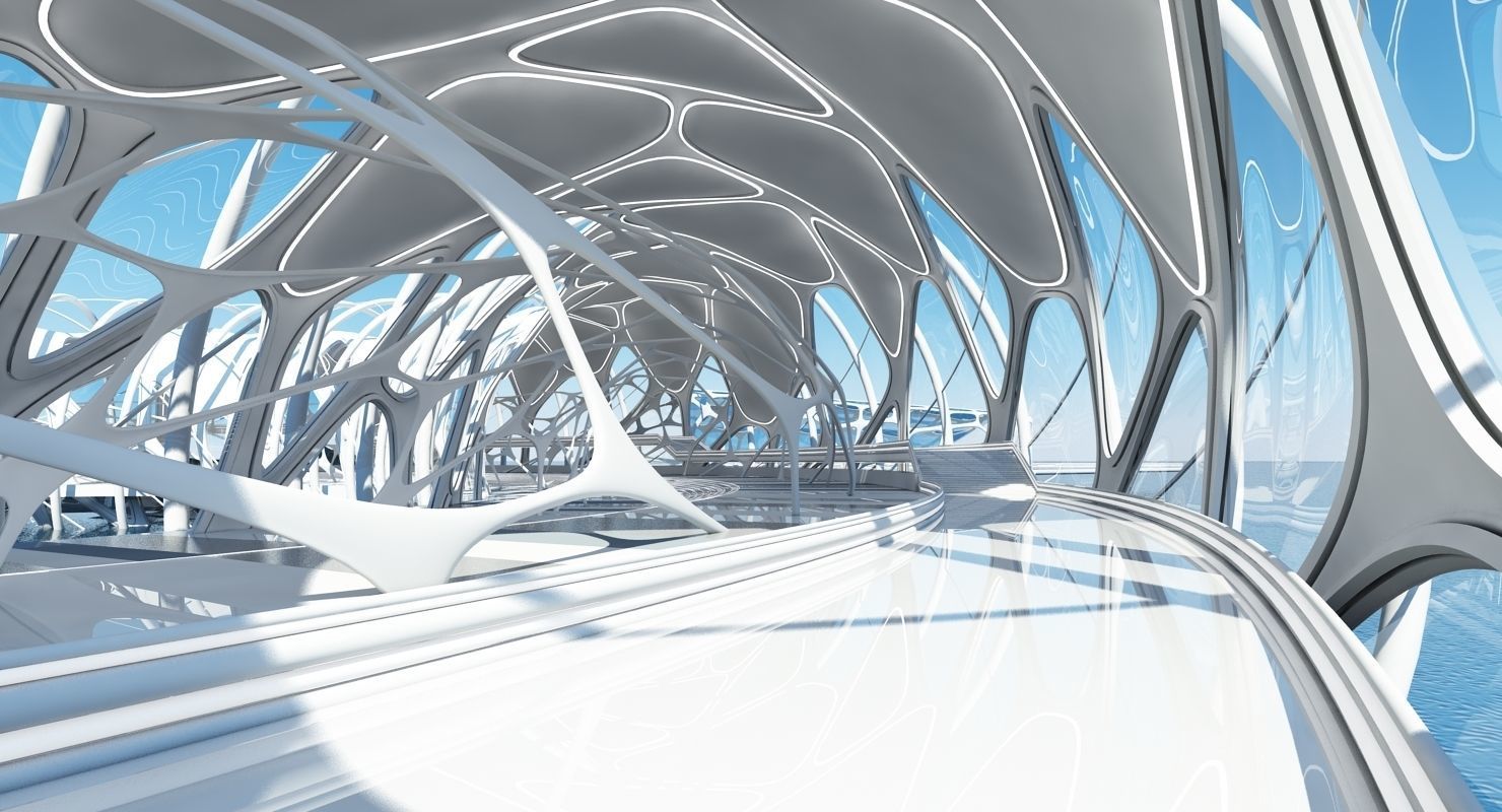 Futuristic Architectural Structure 17 3D model_18