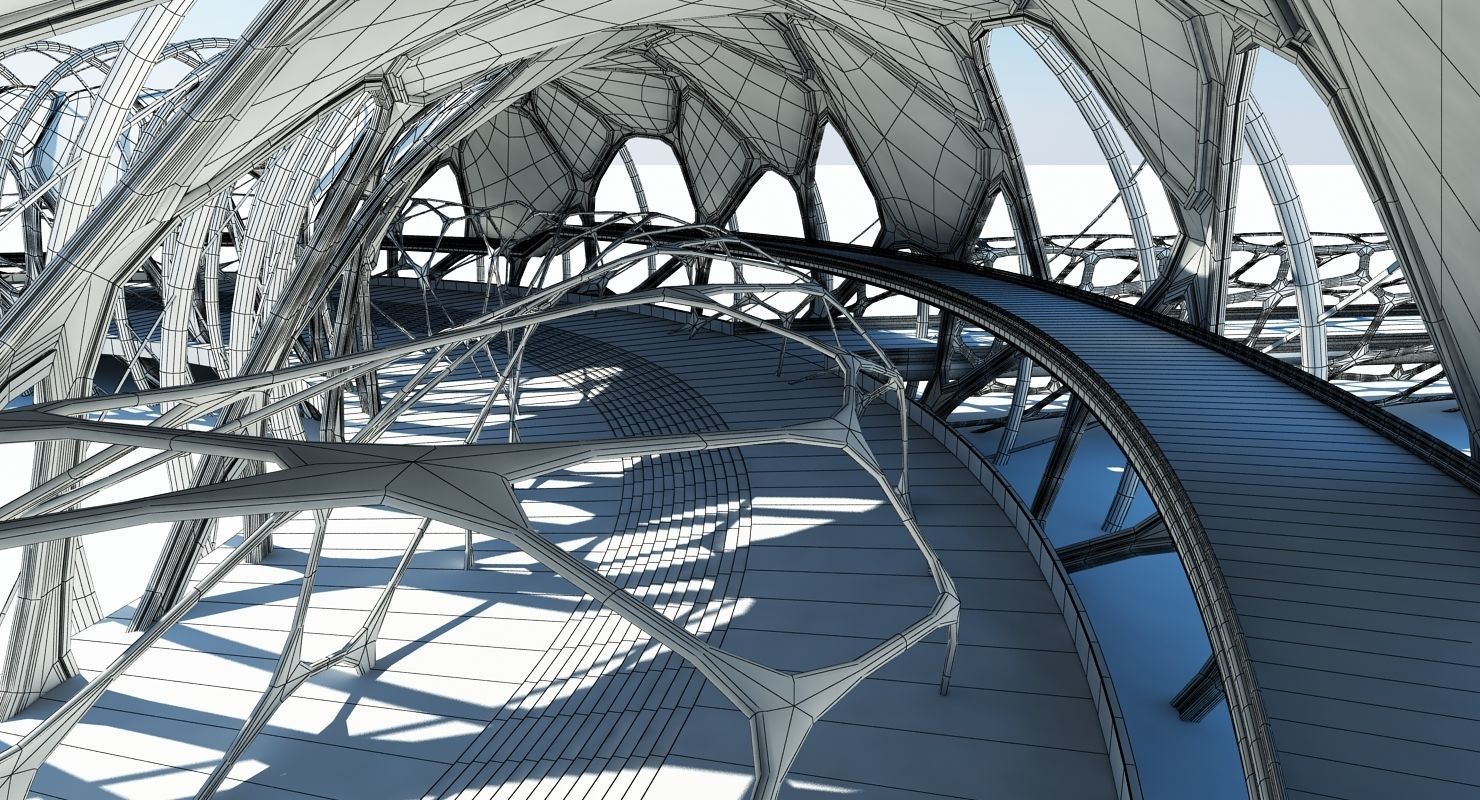 Futuristic Architectural Structure 17 3D model_25