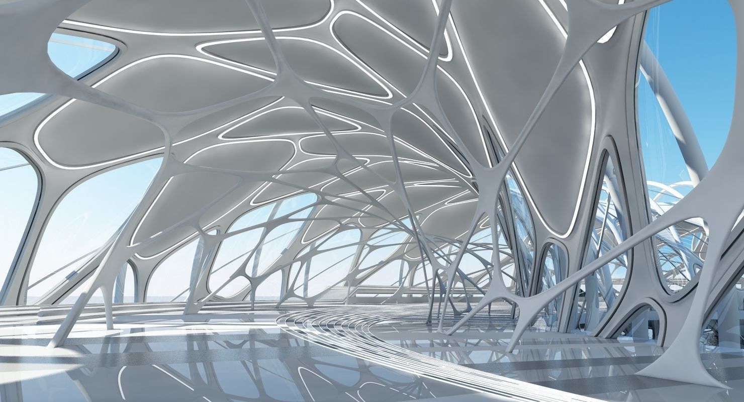 Futuristic Architectural Structure 17 3D model_13
