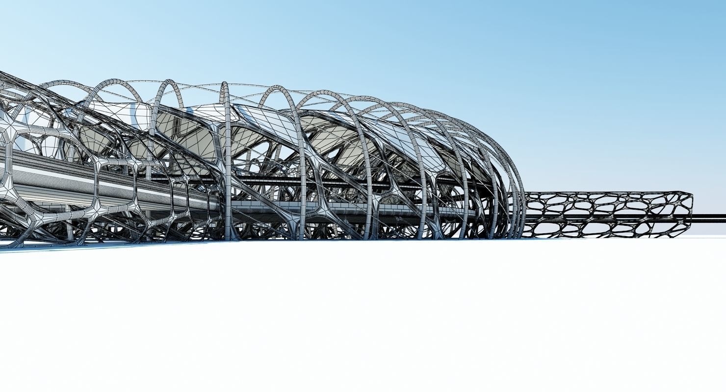 Futuristic Architectural Structure 17 3D model_23