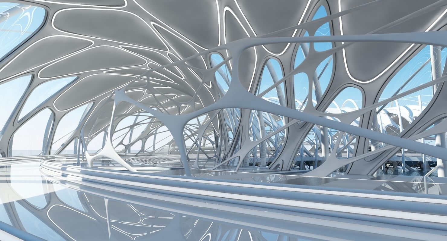Futuristic Architectural Structure 17 3D model_15