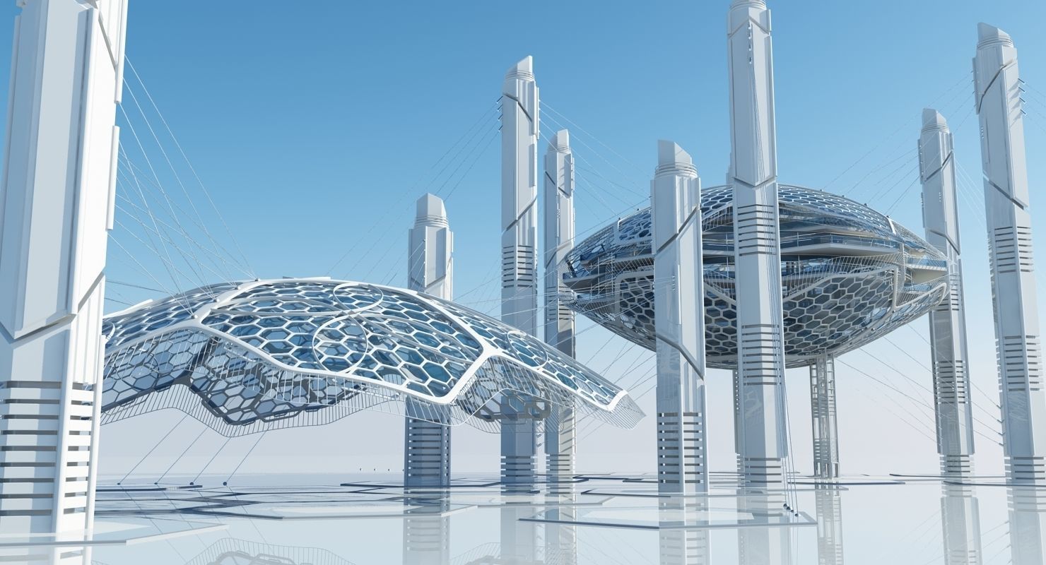 Futuristic Architectural Structure 16 3D model_5