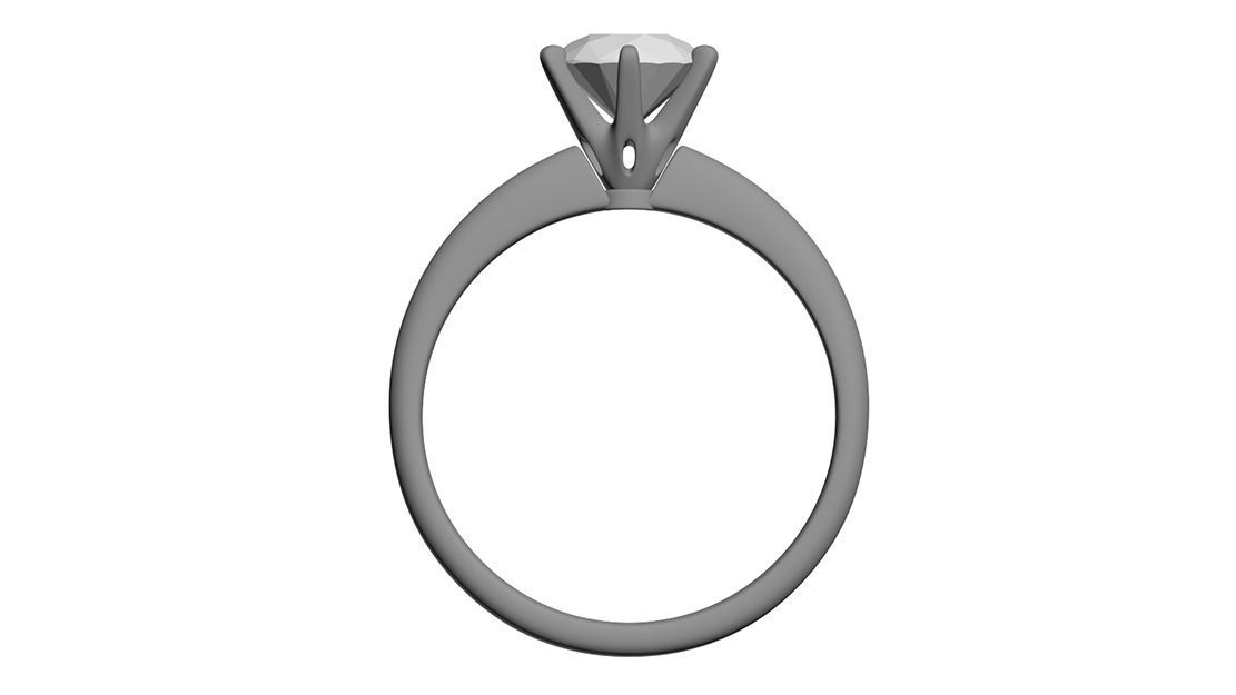 Tiffany style Solitaire Ring 3D print model_6