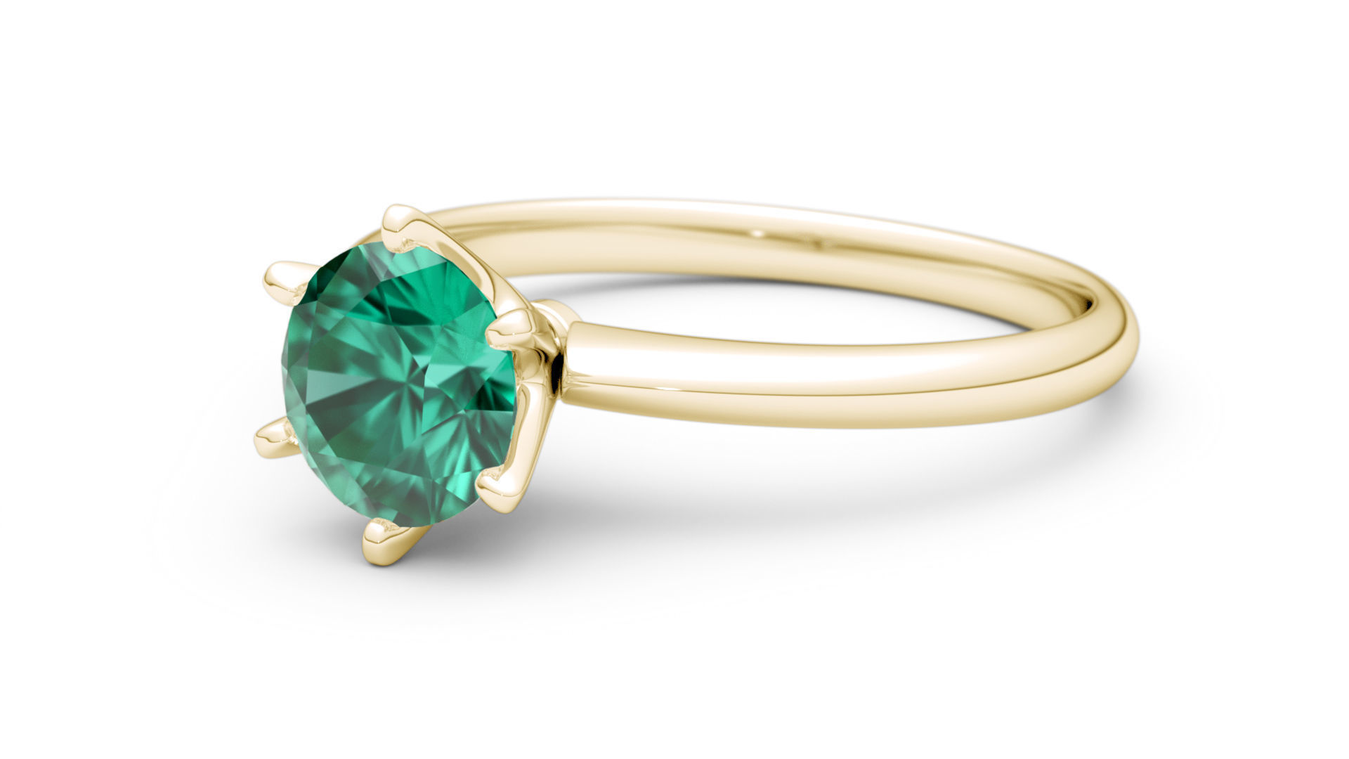 Tiffany style Solitaire Ring 3D print model_15