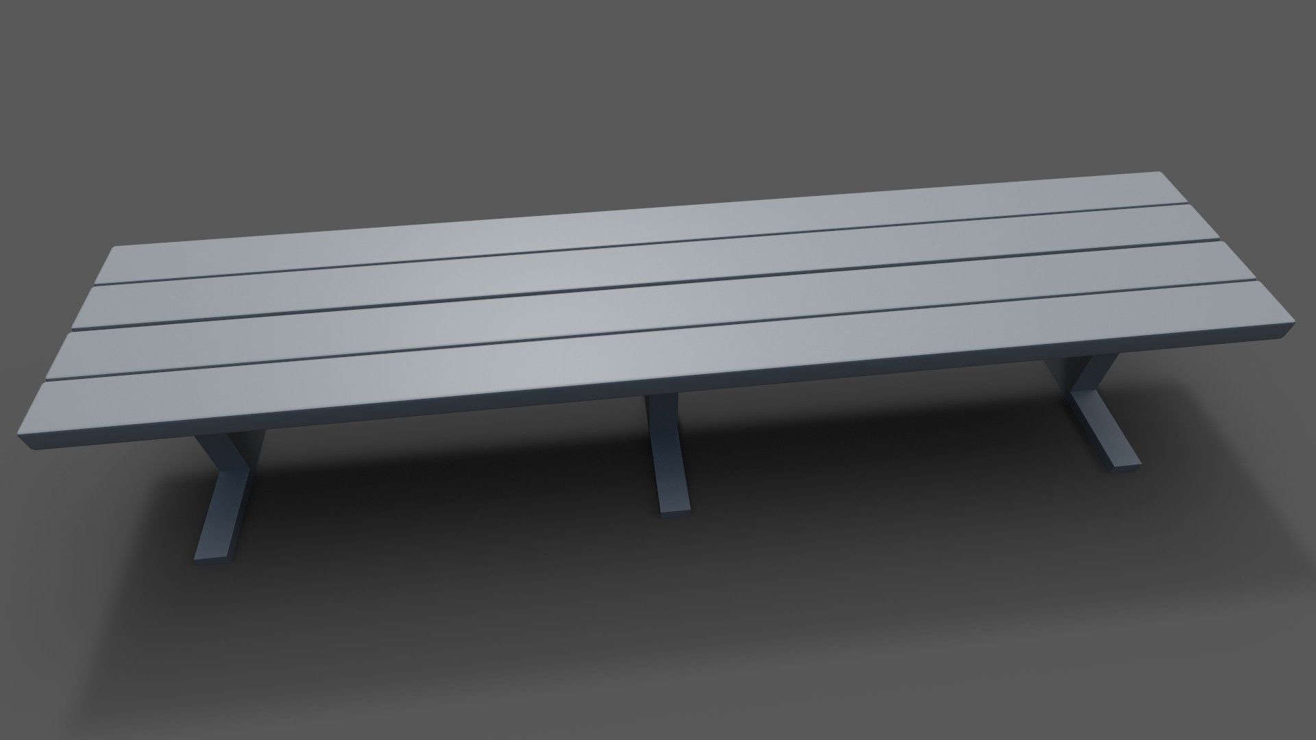 bench 3 low poly unwrapped Low-poly 3D model_7