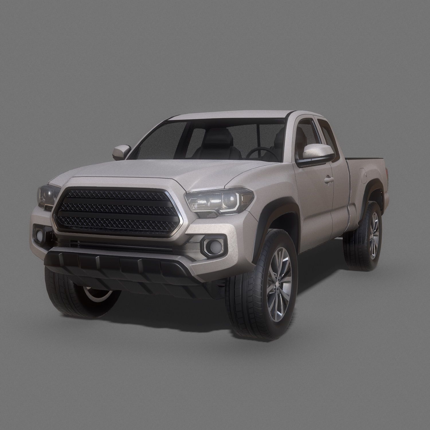 Pick-up Truck Game Ready Low-poly 3D model_4