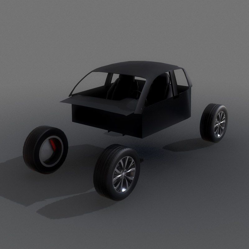 Pick-up Truck Game Ready Low-poly 3D model_14
