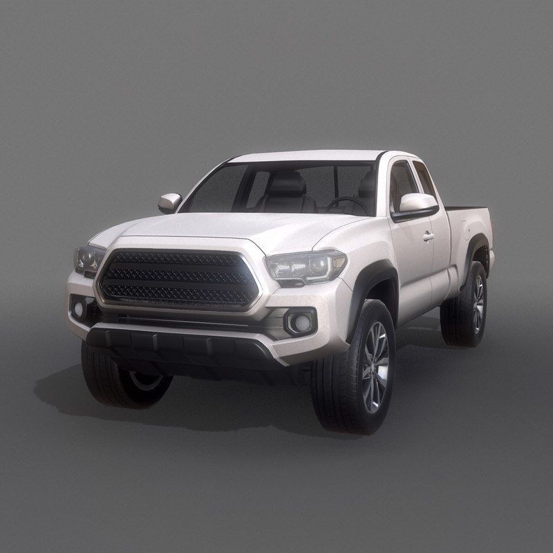 Pick-up Truck Game Ready Low-poly 3D model_12