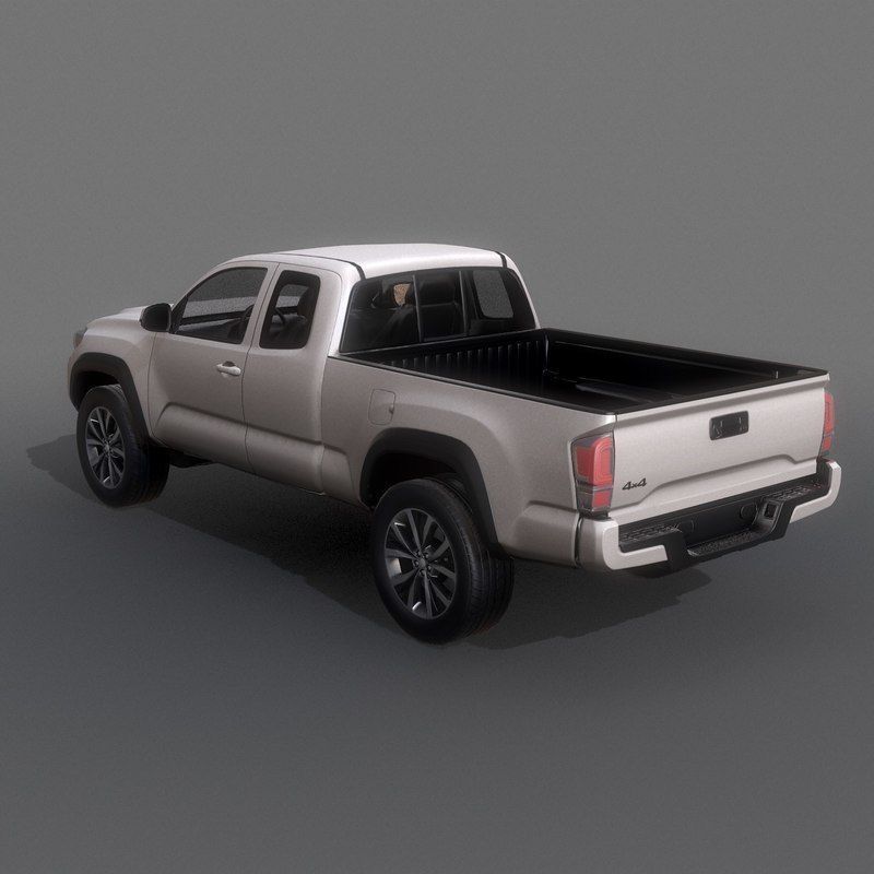 Pick-up Truck Game Ready Low-poly 3D model_11