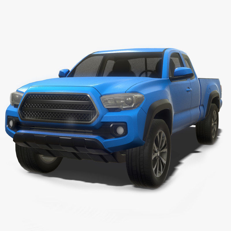 Pick-up Truck Game Ready Low-poly 3D model_1