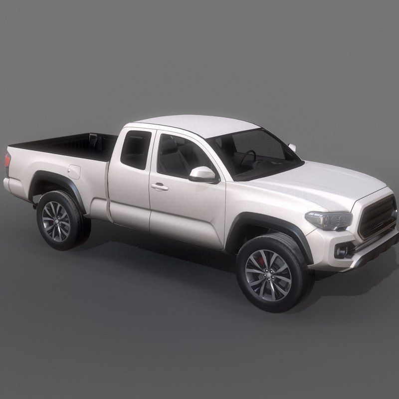 Pick-up Truck Game Ready Low-poly 3D model_5