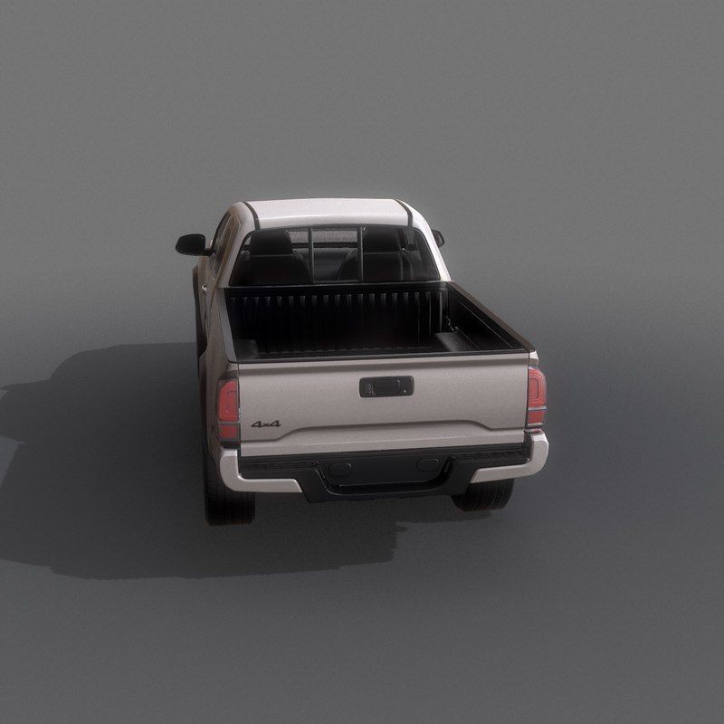 Pick-up Truck Game Ready Low-poly 3D model_9